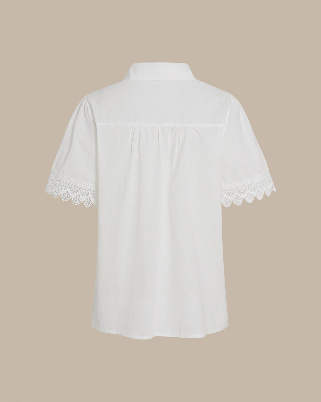 Classic White Collar Button-Up Shirt