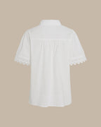 Classic White Collar Button-Up Shirt
