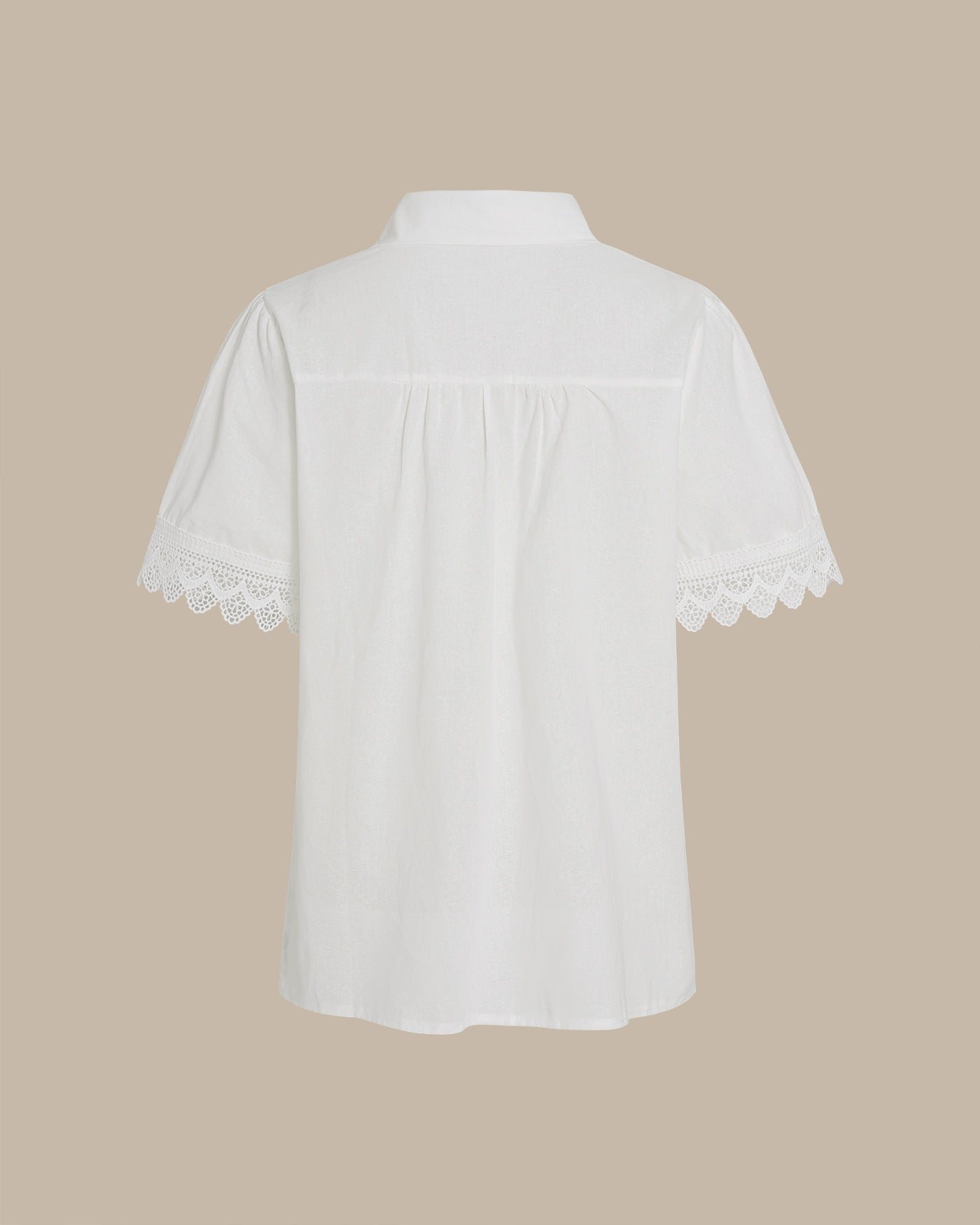Classic White Collar Button-Up Shirt