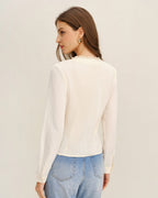 Apricot Lace V-Neck Top
