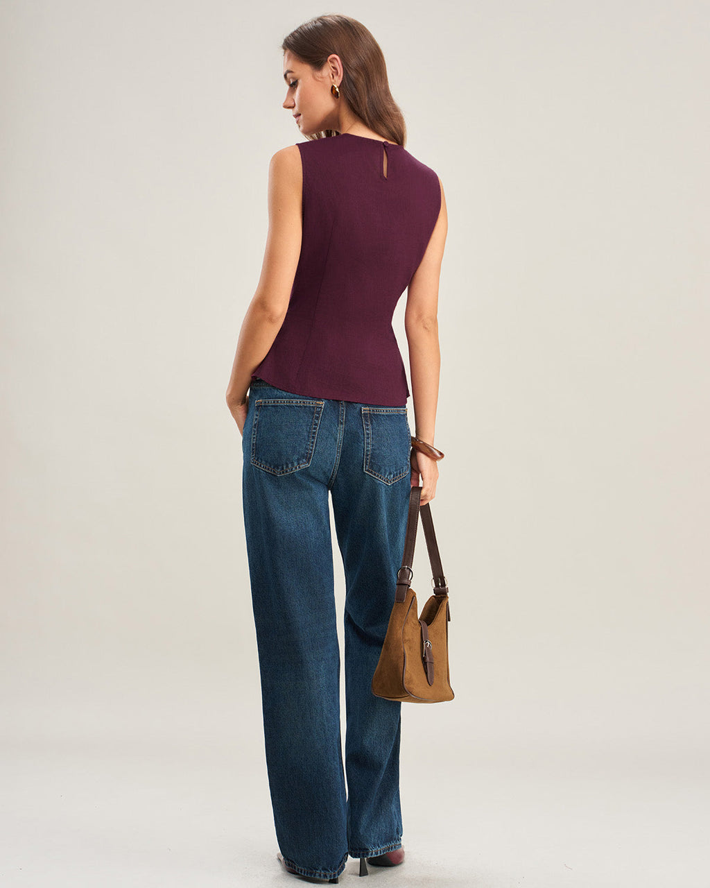 Lavender Gathered Tank Top