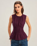Lavender Gathered Tank Top