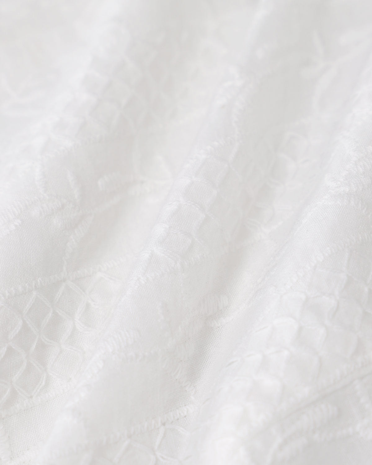 Textured White Boat Neck Button-Up Vest