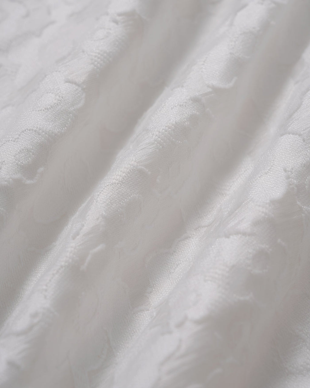 White V-Neck Jacquard Mini Dress
