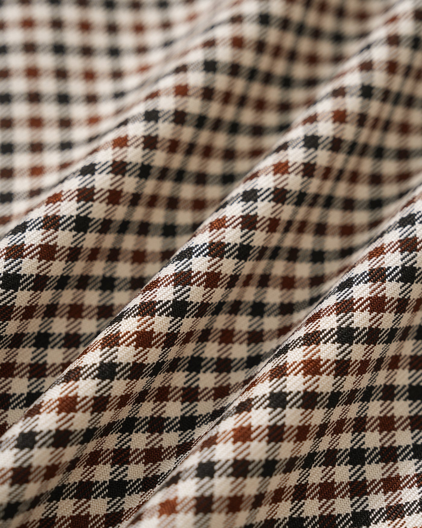 Plaid Square Neck Blouse in Coffee
