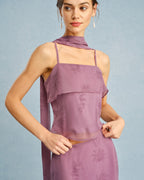 Purple Square Neck Camisole Top