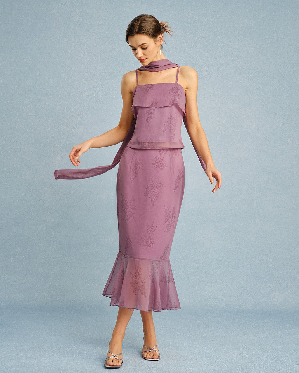 Purple Square Neck Camisole Top