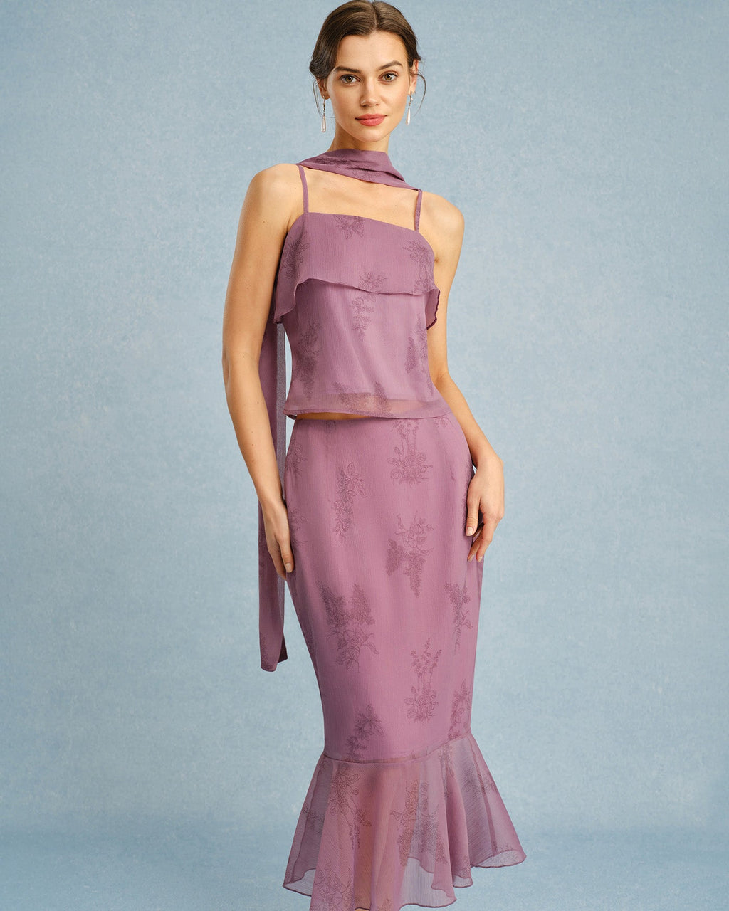 Purple Square Neck Camisole Top