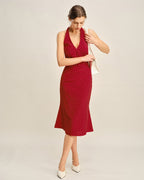 Red Polka Dot Halter Neck Cami