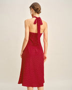Red Polka Dot Halter Neck Cami