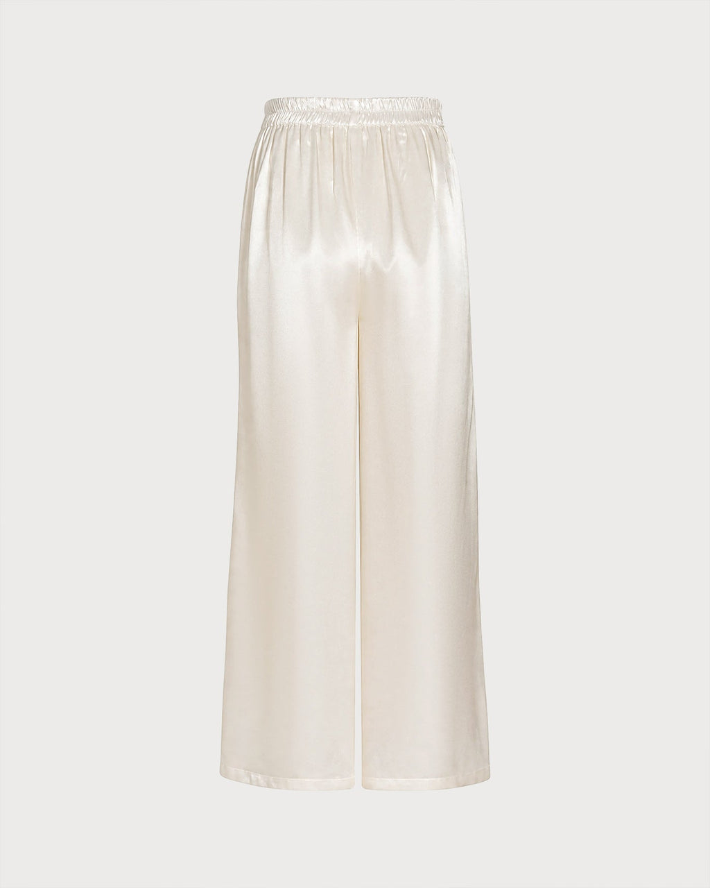 Apricot Elastic Waist Pants with Pockets