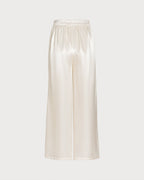 Apricot Elastic Waist Pants with Pockets