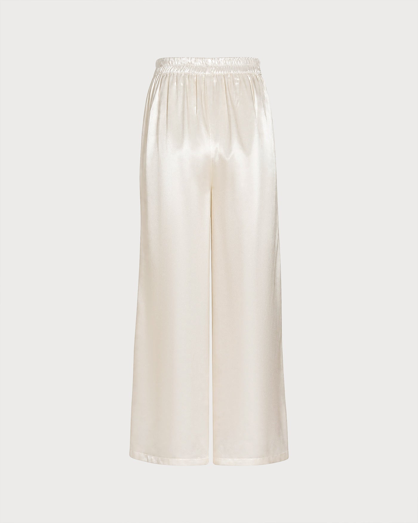 Apricot Elastic Waist Pants with Pockets
