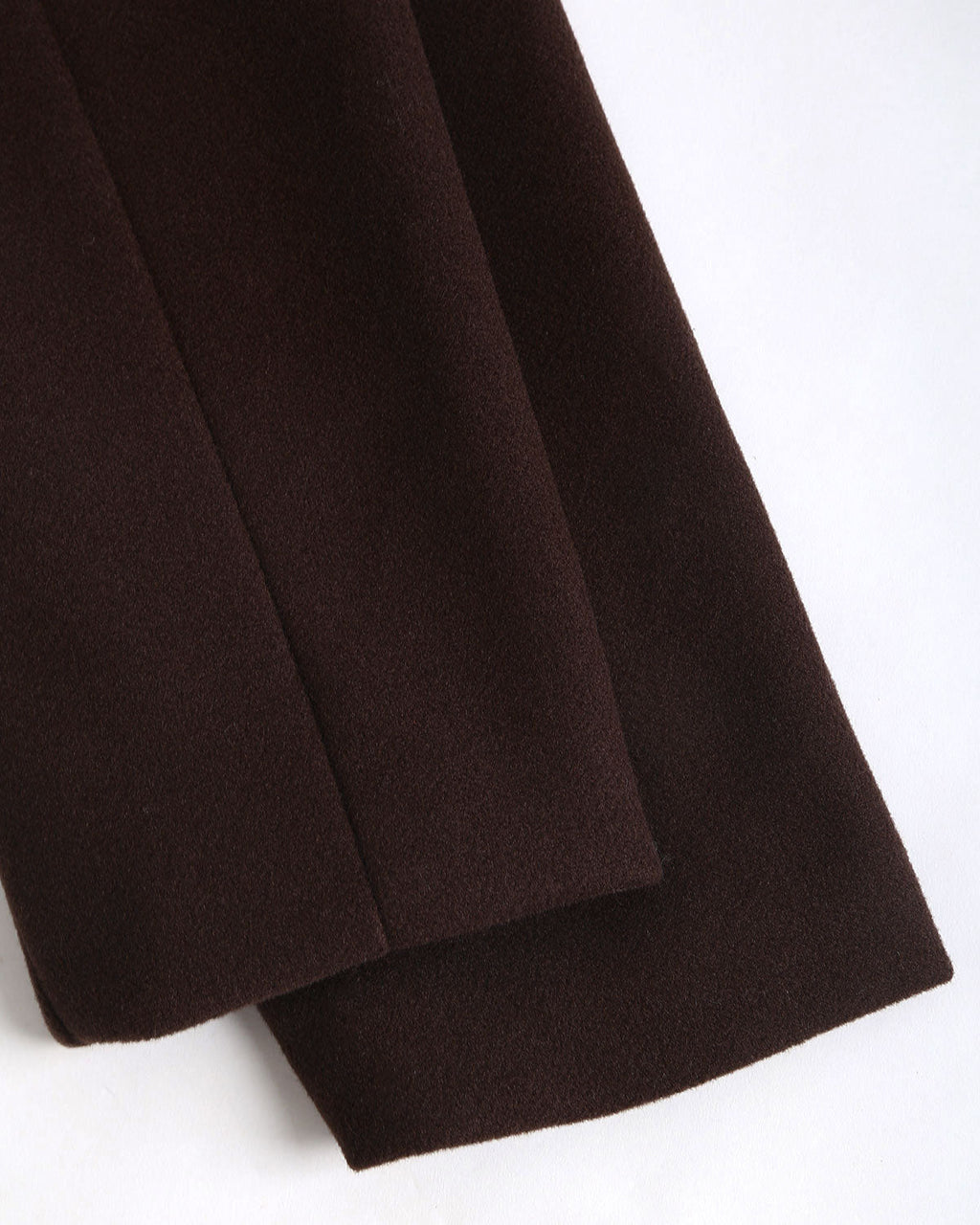 Coffee-Colored Belted Shawl Coat
