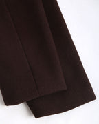 Coffee-Colored Belted Shawl Coat