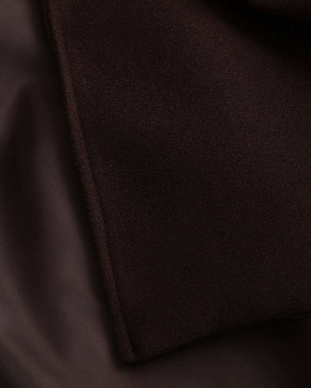Coffee-Colored Belted Shawl Coat