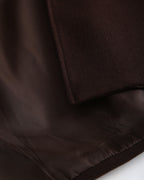 Coffee-Colored Belted Shawl Coat