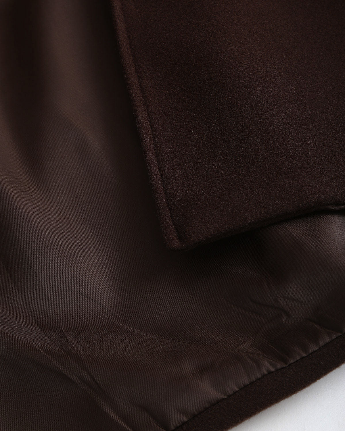 Coffee-Colored Belted Shawl Coat