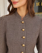 Brown Single-Breasted Blazer