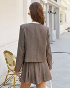 Brown Jacket with Buttoned Pockets