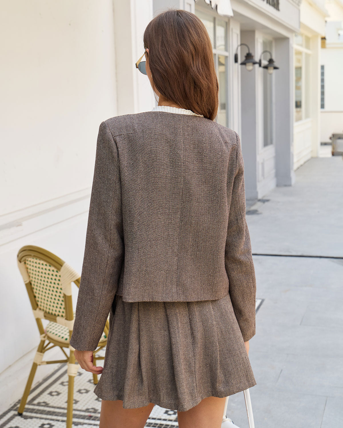 Brown Jacket with Buttoned Pockets
