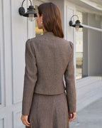 Brown Single-Breasted Blazer