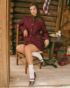 Single Breasted Jacket in Wine Red