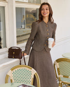 Brown Single-Breasted Blazer