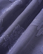 Blue Jacquard Maxi Dress with Slip Design