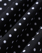Polka Dot Maxi Dress with Black Halter Tie