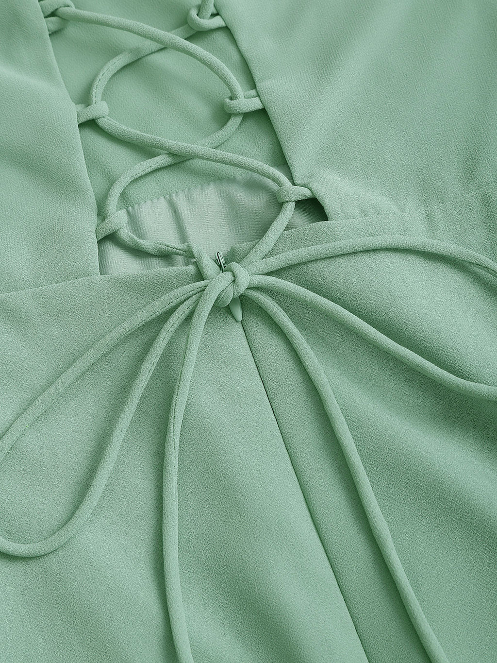 Backless Green A-Line Maxi Slip Dress