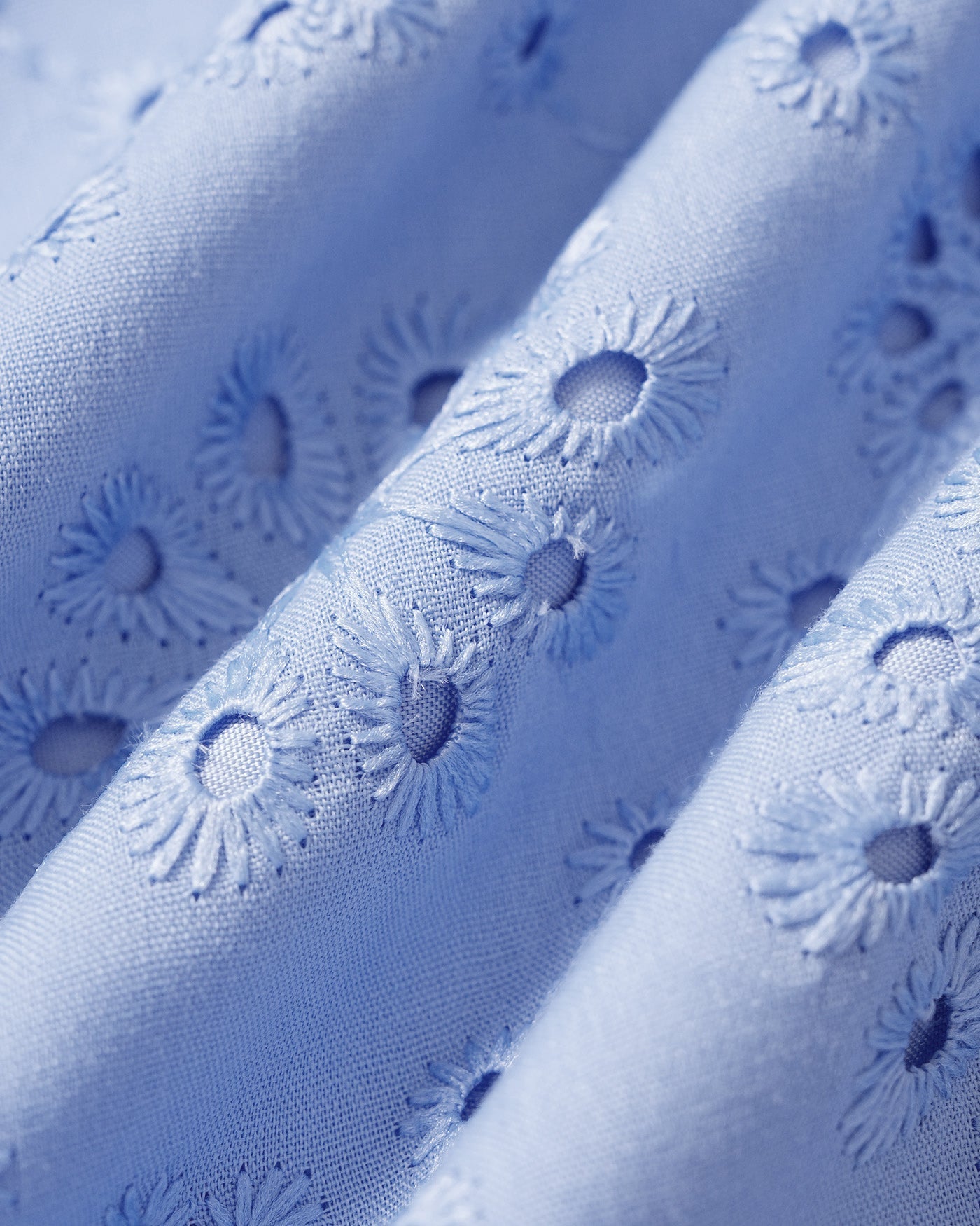 Textured Blue Maxi Dress with V-Neck and Button Details