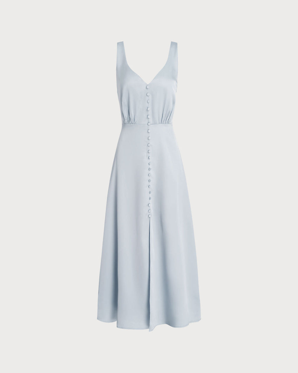 Sleeveless Maxi Dress in Grey A-Line Style