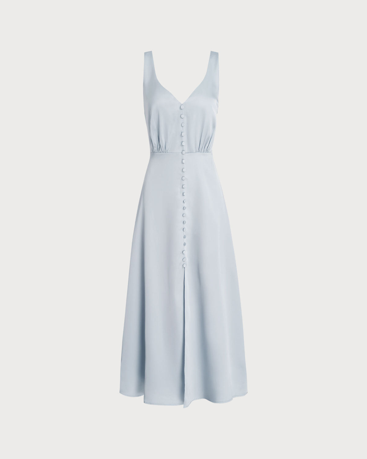 Sleeveless Maxi Dress in Grey A-Line Style
