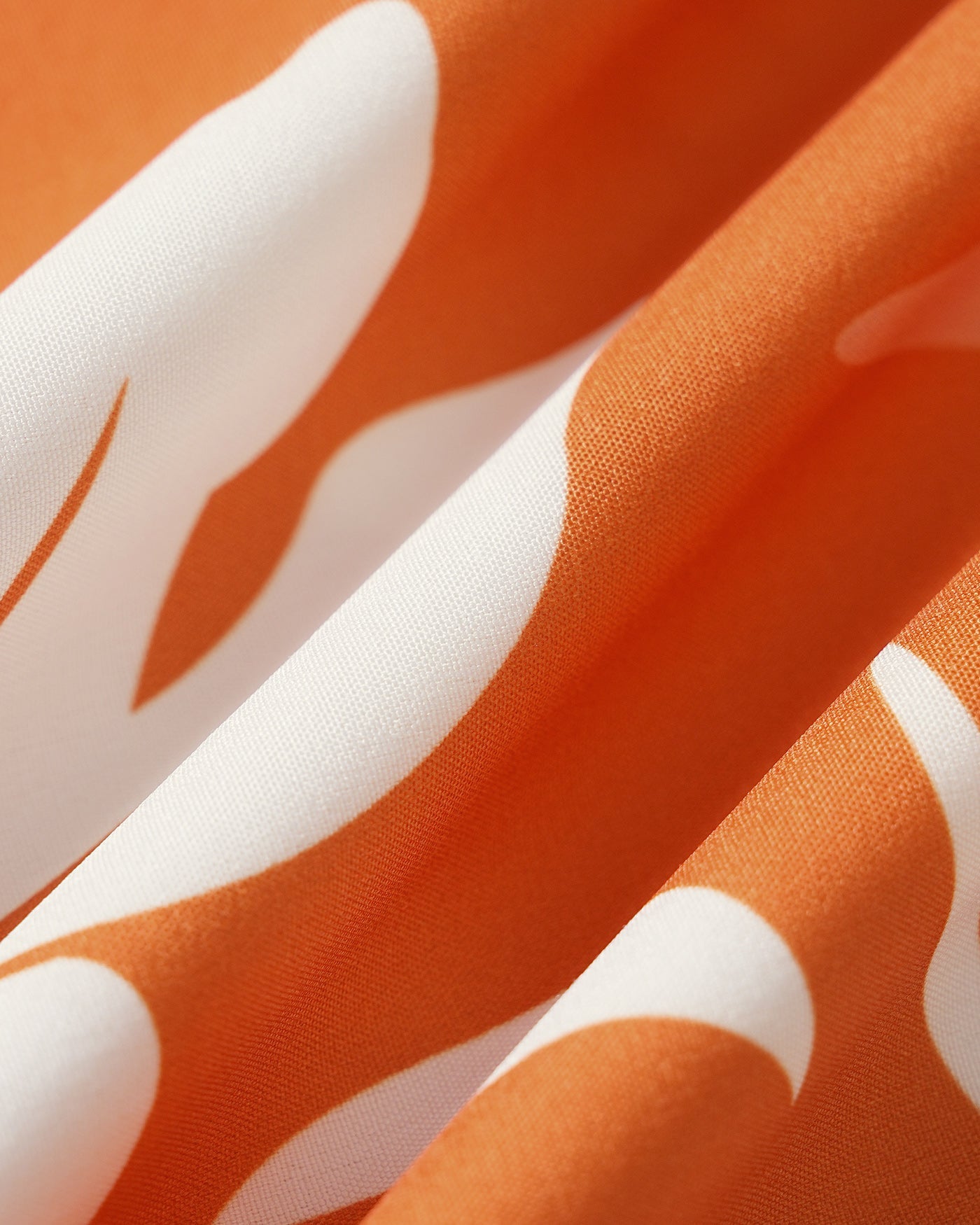 Maxi Dress with A-Line Silhouette and Orange Floral Print