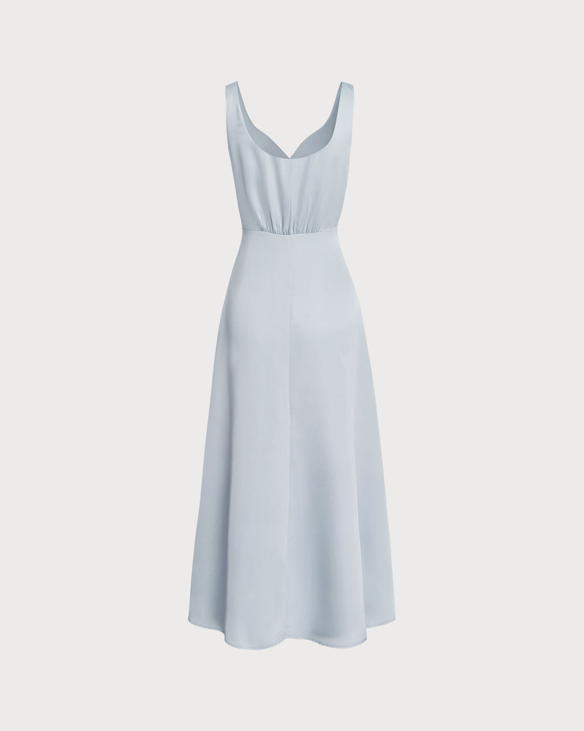Sleeveless Maxi Dress in Grey A-Line Style