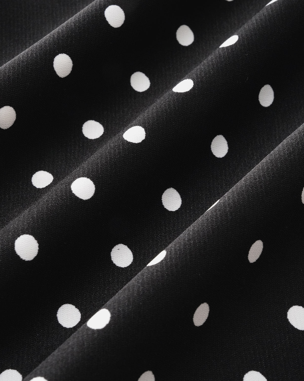 Maxi Dress with Cowl Neck and Black Polka Dots
