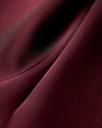 Wine Red Satin A-Line Maxi Slip Dress