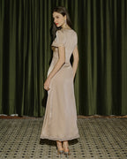 Maxi Dress with Apricot Lace Tunic