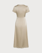 Maxi Dress with Apricot Lace Tunic