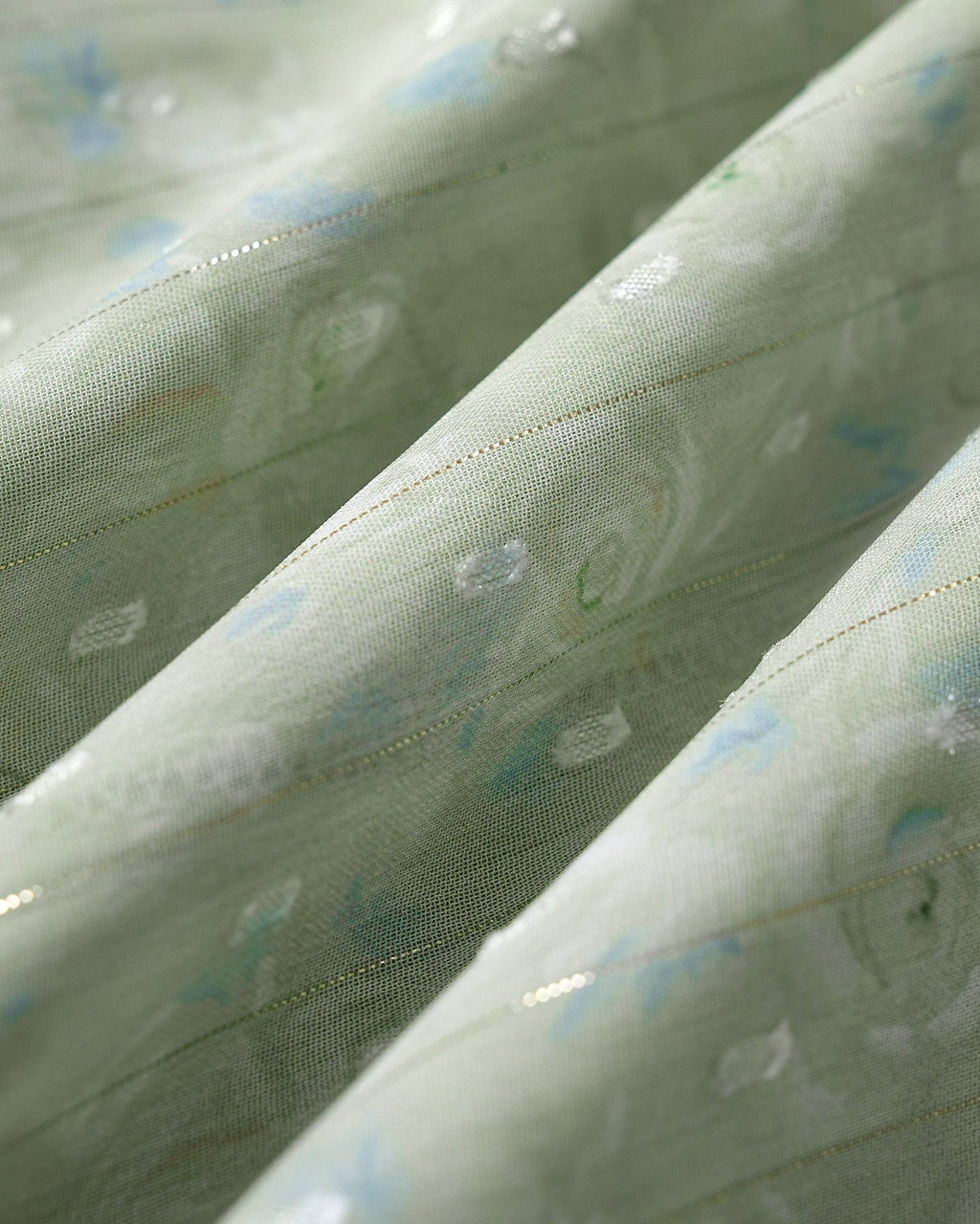 Green Jacquard A-Line Midi Dress with Slip Design