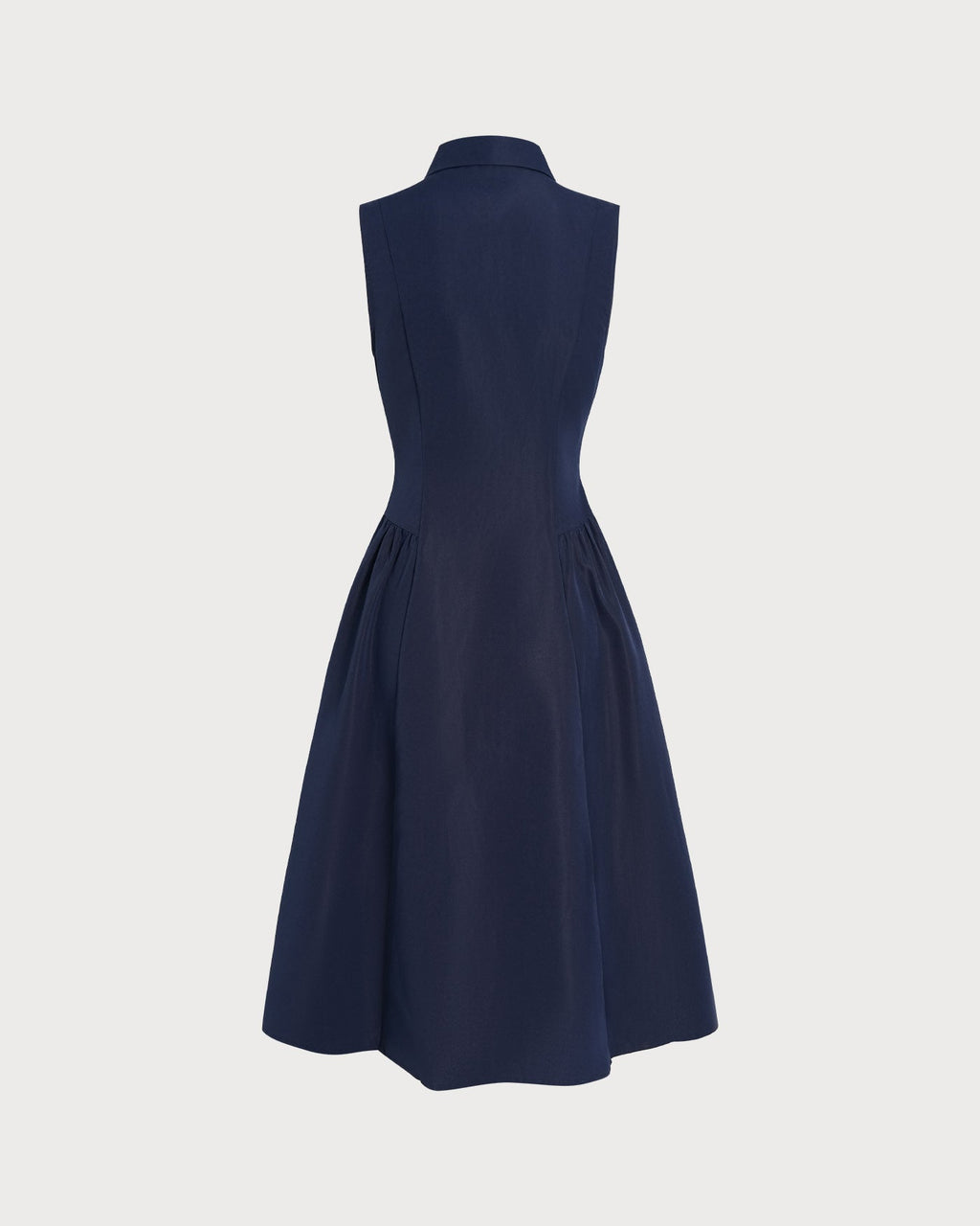 Blue Collar Button-Up Midi Dress