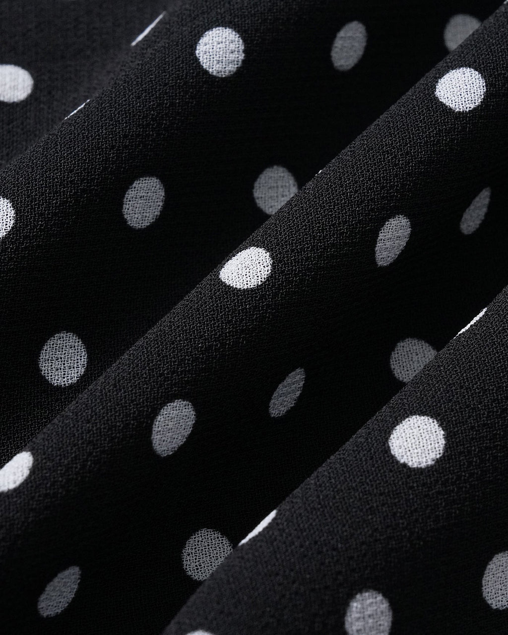 Polka Dot Halter Midi Dress in Black