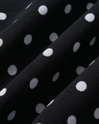 Polka Dot Halter Midi Dress in Black