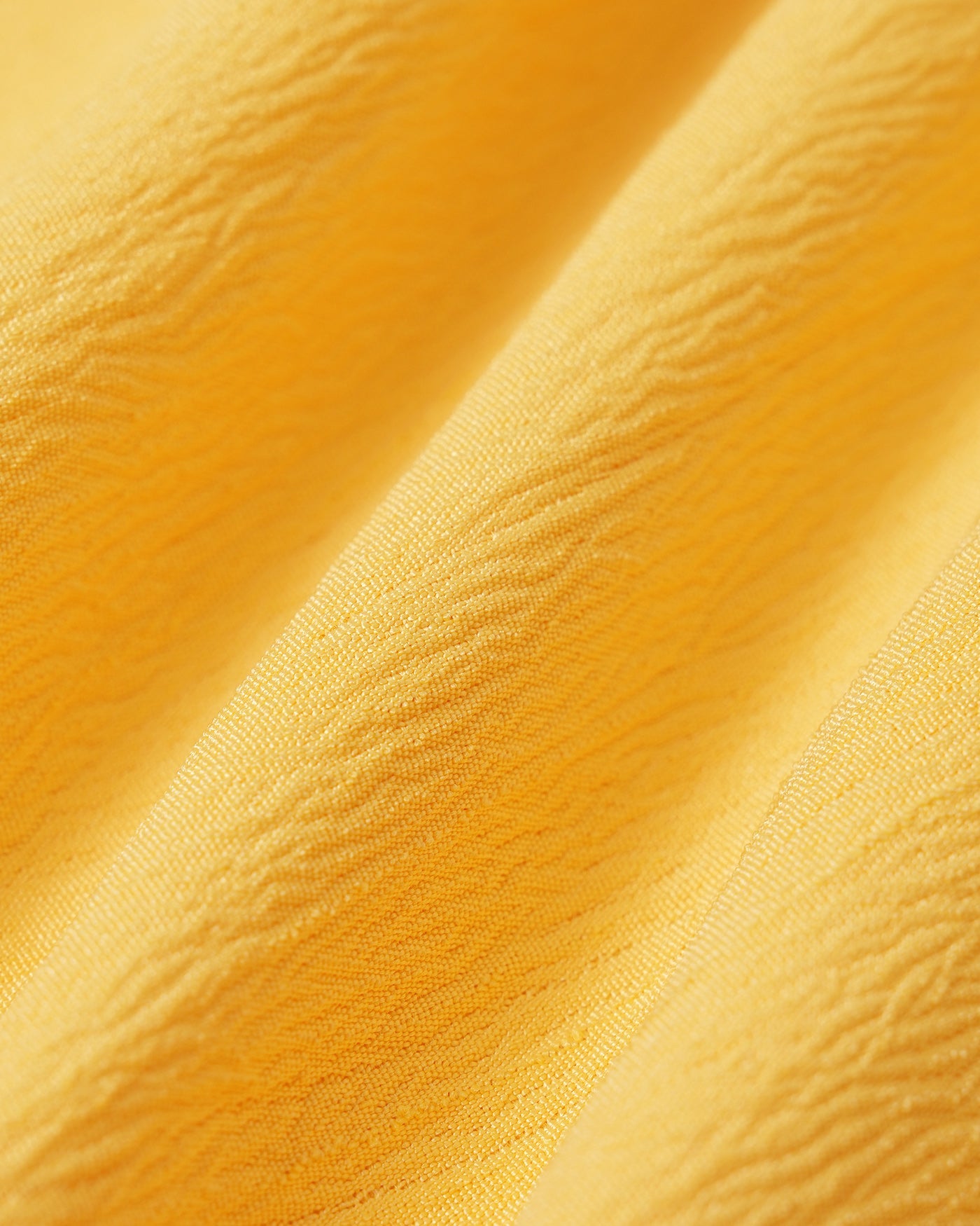 Yellow A-Line Midi Dress with Shirred Details