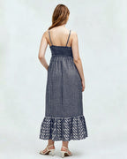 Plaid Midi Dress in Black