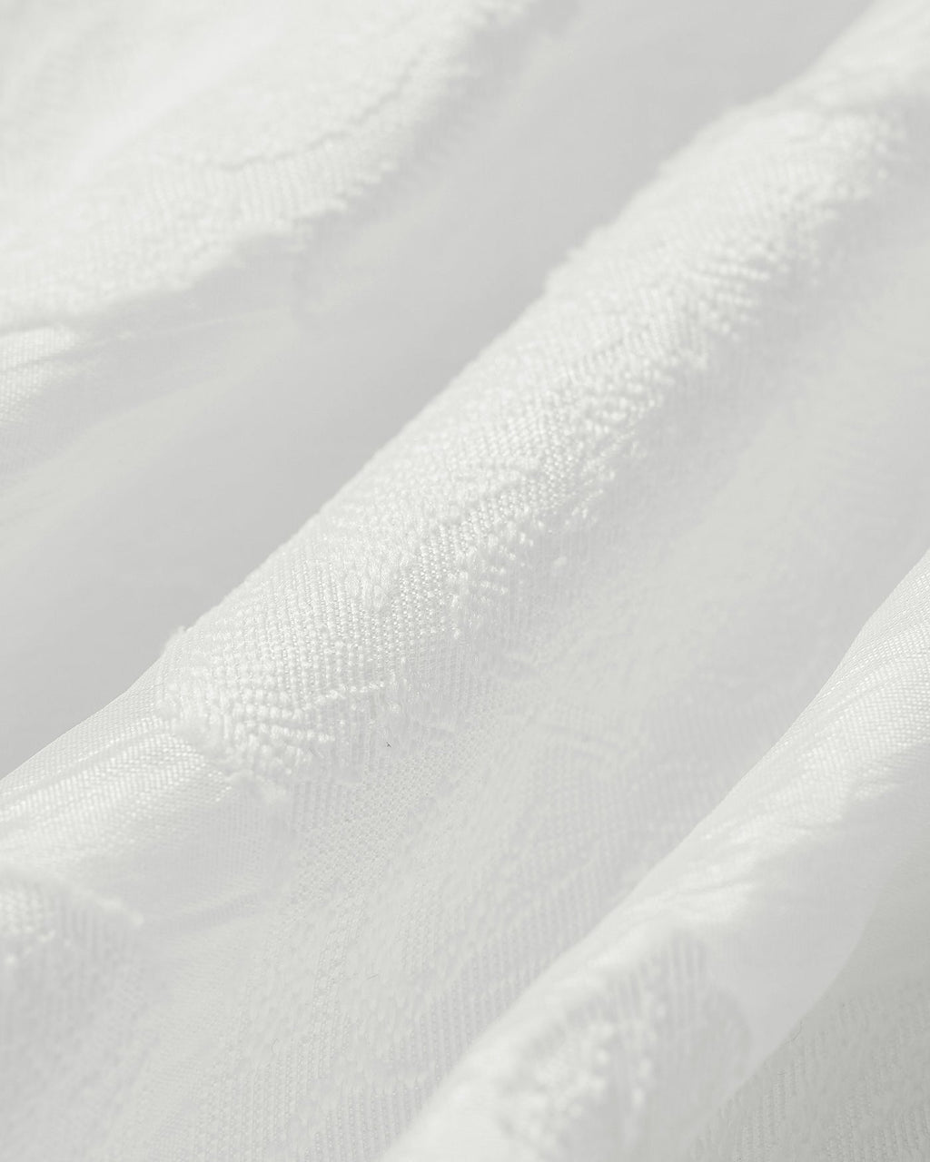 White Jacquard Midi Dress with Square Neckline