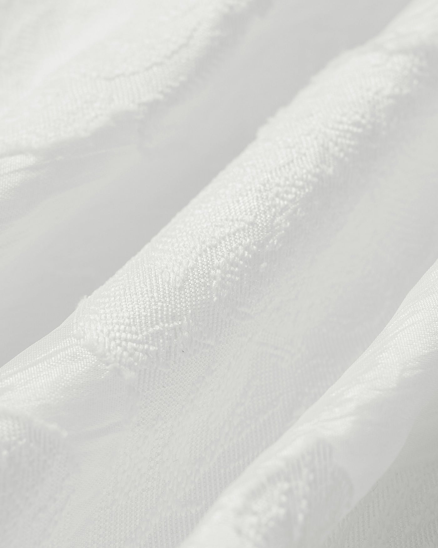 White Jacquard Midi Dress with Square Neckline