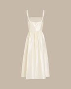 Apricot Zippered Midi Dress