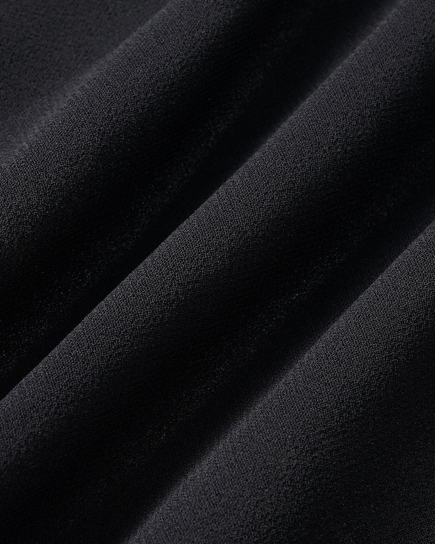 Black Midi Dress with V-Neck and Puffed Sleeves